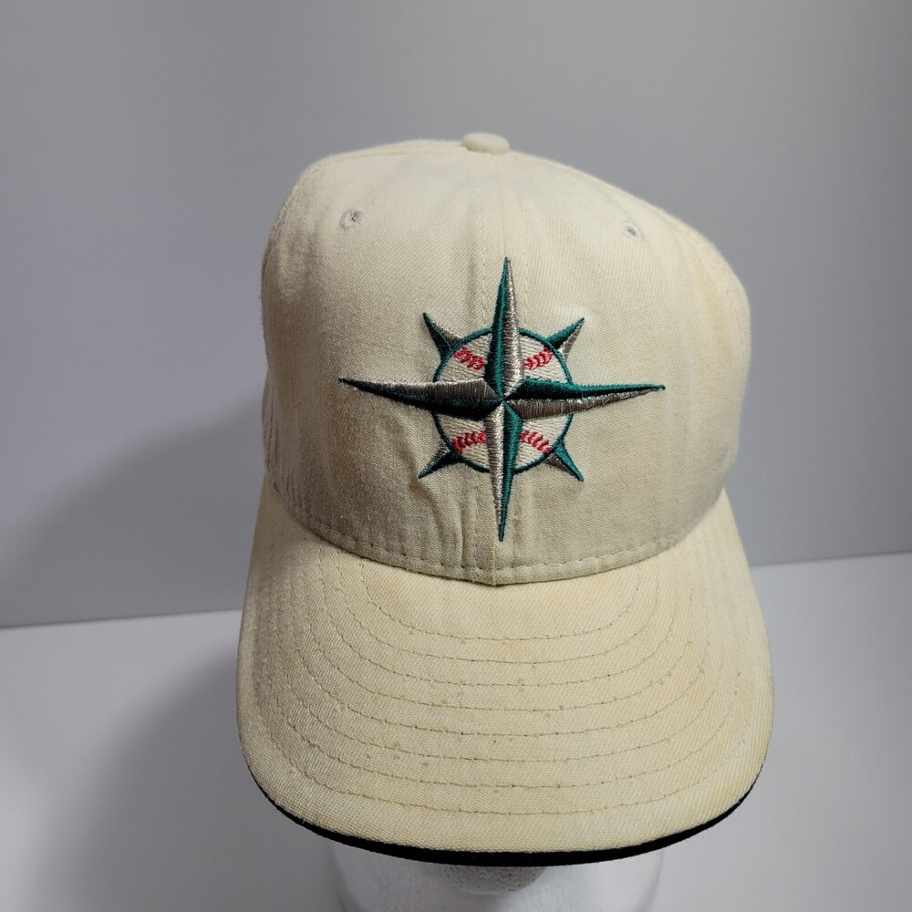Seattle Mariners Hat Cap Ivory New Era MLB Baseball 59Fifty Size 6 3/4 Mens